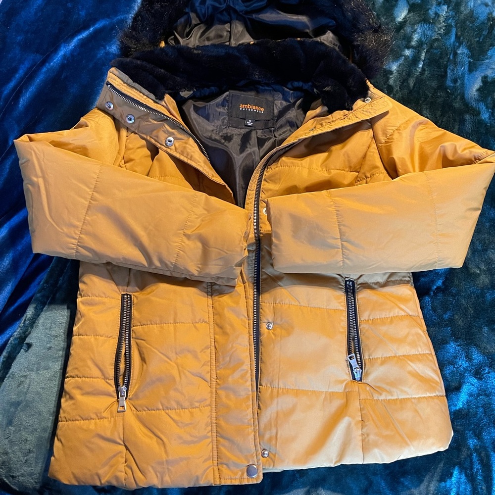 Faux fur puffer jacket